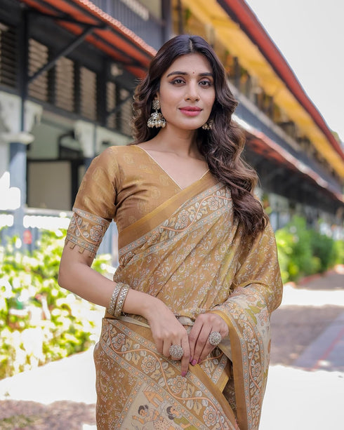 Vasthrlay Handloom Cotton Tassels Saree