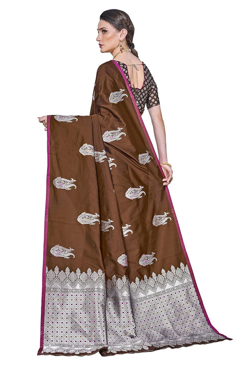 Vasthrlay Banarasi Gs Orange Ethnic Wear