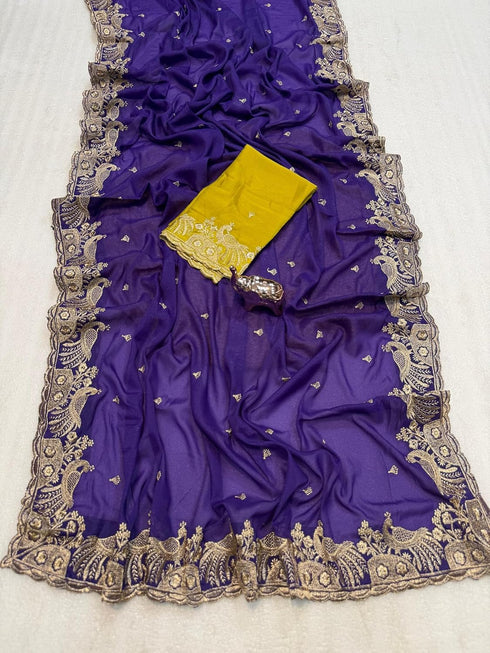 Vasthrlay Georgette Embroidery Unstitch