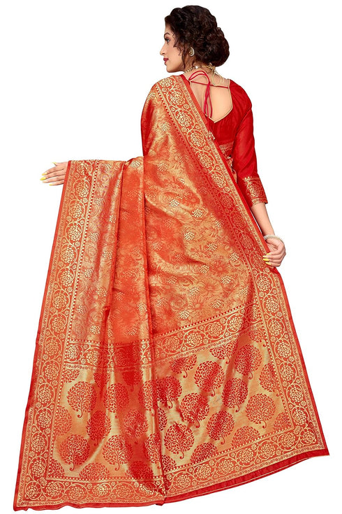 Vasthrlay Banarasi Gs Wedding Red Ethnic Wear