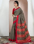 Vasthrlay Bandhani Printed Unstitched Black Saree