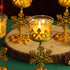 TIED RIBBONS Set of 4 Christmas Candle Holder