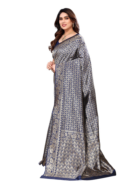 Vasthrlay Kanjivaram Unstitched Saree
