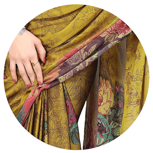 Vasthrlay Fashion Chiffon Dusty Turquoise Ethnic Wear
