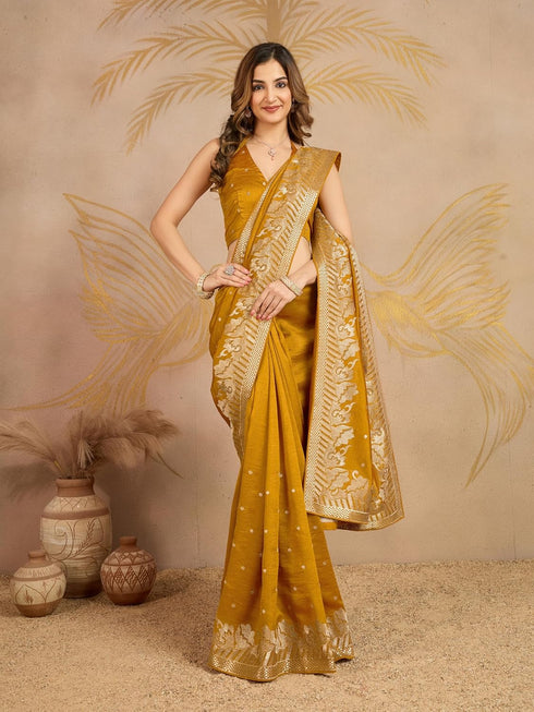 Vasthrlay Embroidery Unstitched Morpeach Ethnic Wear