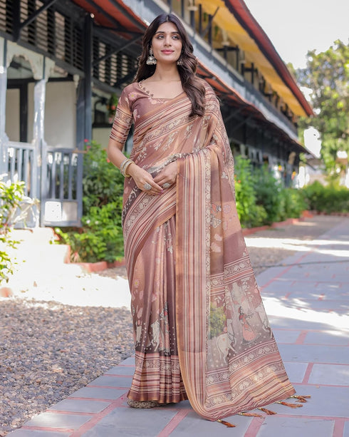 Vasthrlay Handloom Cotton Turquoise Saree