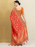 Vasthrlay Embroidery Unstitch Orange Ethnic Wear