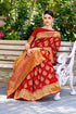 Vasthrlay Banarasi Wine Ethnic Wear