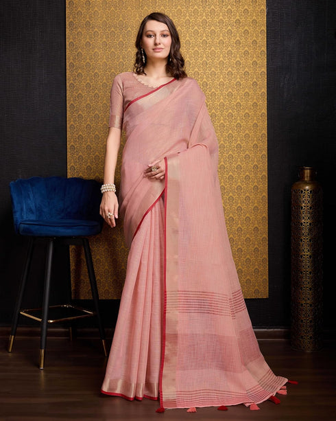 Vasthrlay Women's Cotton Unstitched Blouse Saree