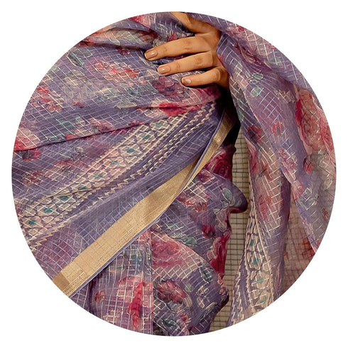 Vasthrlay Fashion Polyester Printed Dusty Ethnic Wear