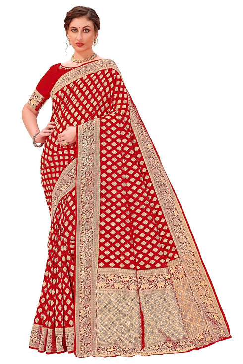 Vasthrlay Banarasi Pink Ethnic Wear