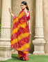 Vasthrlay Chiffon Bandhani Unstitched Green Saree