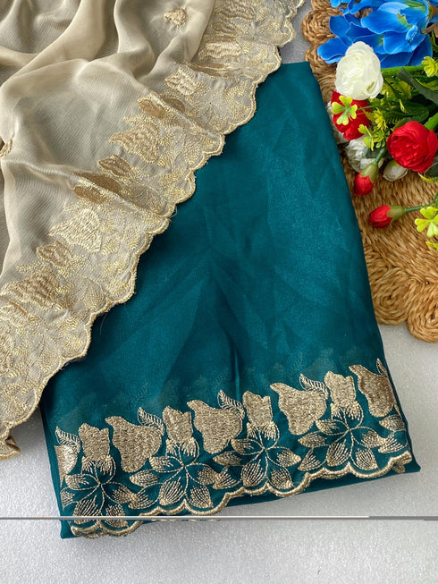 Vasthrlay Georgette Embroidery Saree