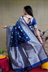 Vasthrlay Silver Banarasi Saree