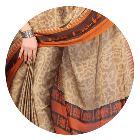 Vasthrlay Fashion Chiffon Turquoise Ethnic Wear