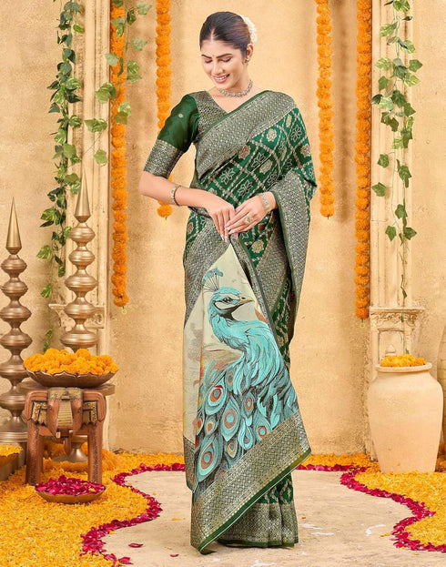 Vasthrlay Womens Weaving Unstitched Cream Saree