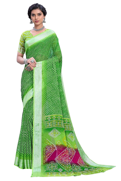 Vasthrlay Bandhani Chiffon Rani Ethnic Wear