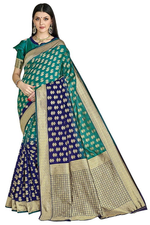 Vasthrlay Banarasi Gs Bridal Green Ethnic Wear