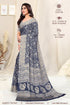 Vasthrlay Fashion Chiffon Georgette Teal Ethnic Wear