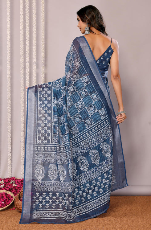Vasthrlay Cotton Printed Saree