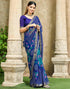 Vasthrlay Chiffon Bandhani Unstitched Green Saree