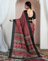 Vasthrlay Bandhani Printed Unstitched Black Saree