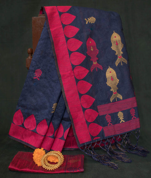 Vasthrlay Blue Saree