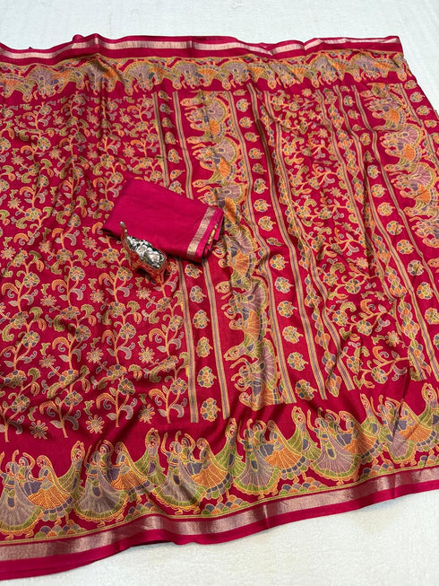 Vasthrlay Tussar Kalamkari Designer