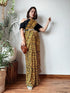 Vasthrlay Georgette ST ZEBRA CRUSH Mustard