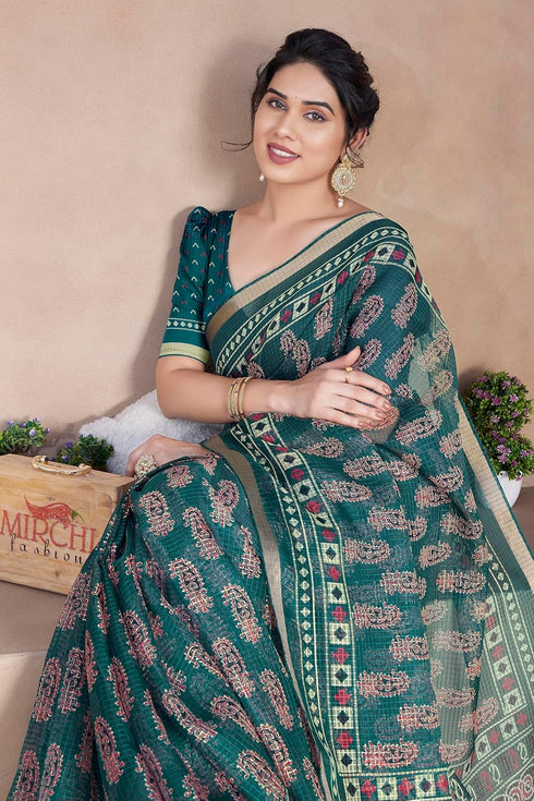 Vasthrlay Fashion Polyester Geometric Dusty Ethnic Wear