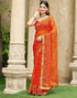 Vasthrlay Chiffon Bandhani Unstitched Green Saree