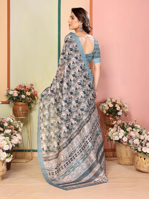VasthrlayDigital Unstitched Dumbbell Red Free Ethnic Wear