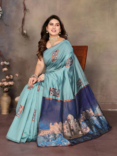 Vasthrlay Silk Unstitched Saree