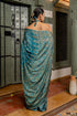 Vasthrlay Fashion Georgette Sequins Navy Ethnic Wear