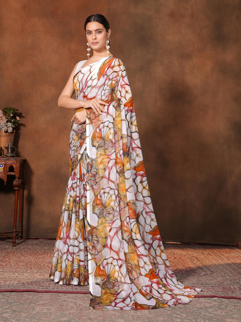 Vasthrlay Chiffon Floral Saree