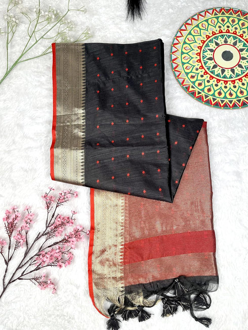 Vasthrlay Tussar Saree Butties
