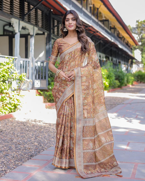 Vasthrlay Handloom Turquoise Traditional Saree