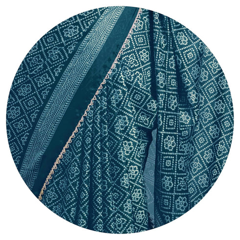 Vasthrlay Fashion Georgette Leheriya Turquoise Ethnic Wear