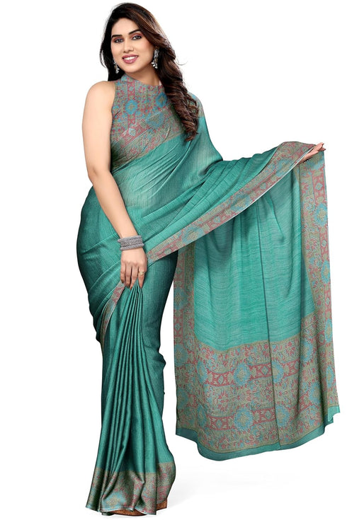 Vasthrlay Fashion Chiffon Dusty Turquoise Ethnic Wear