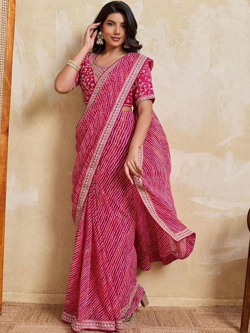 Vasthrlay Embroidered Embellished Wedding Saree