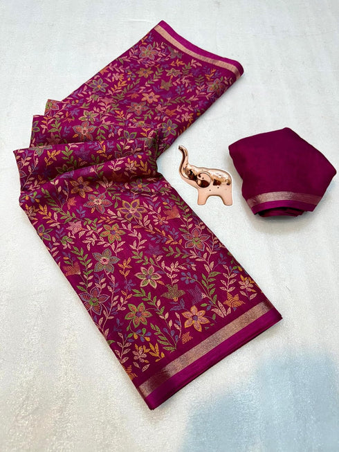 Vasthrlay Kashmiri Saree Unstitched