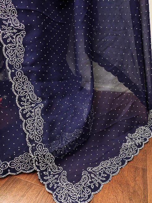Vasthrlay Georgette Lefpecock Embellishments Occasions