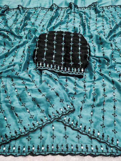 Vasthrlay Embroidery Unstitched Saree