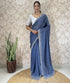Vasthrlay Georgette Embellishments Scalloped Traditional