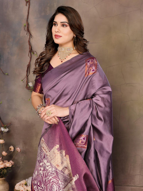 Vasthrlay Silk Unstitched Saree