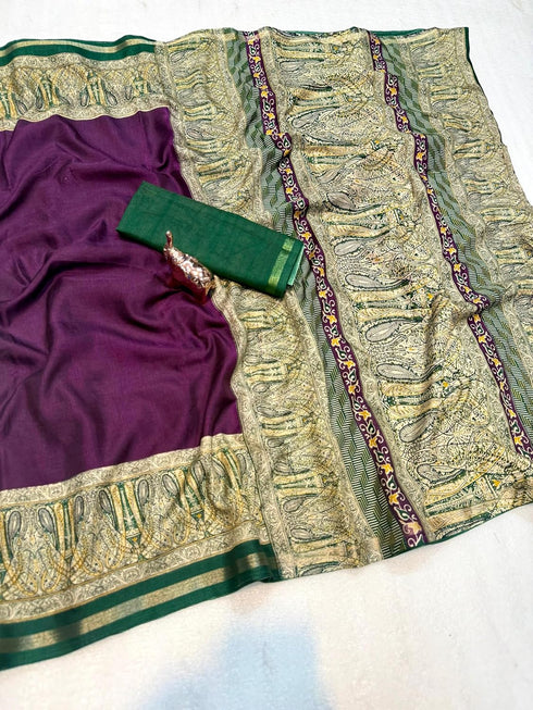 Vasthrlay Tussar Leheriya Printed
