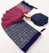 Vasthrlay Georgette Contrast Darkblue