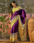 Vasthrlay Womens Printed Unstitched Maroon Saree