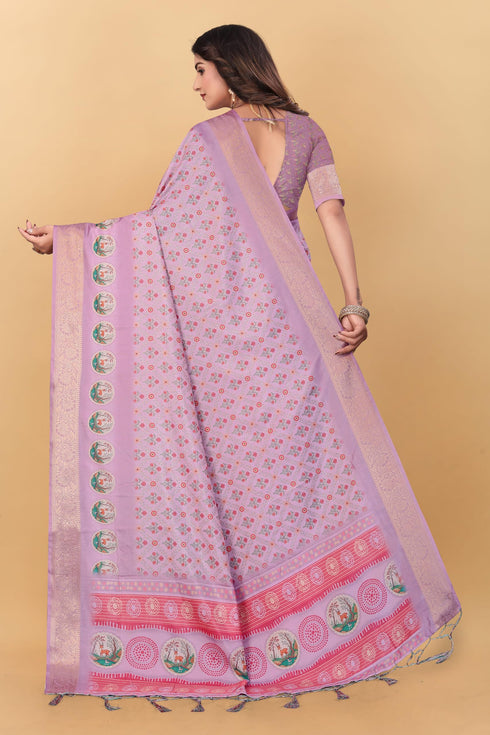 Vasthrlay Banarasi Unstitched Saree