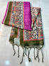Vasthrlay Tussar Ghicha Traditional Kalamkari Madhubani